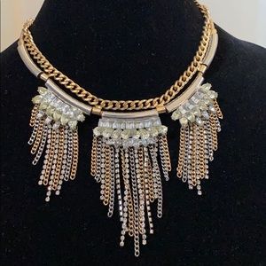 BCBGENERATION Necklace Choker Chain & Rhinestones